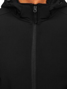 Átmeneti férfi softshell dzseki fekete színben Bolf HH017