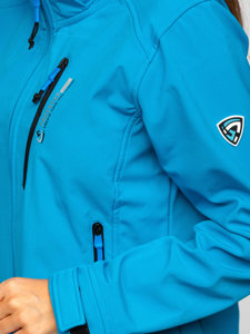 Átmeneti női softshell dzseki kék színben Bolf AB003