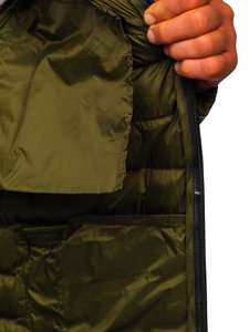 Átmeneti steppelt férfi dzseki zöld színben Bolf M13012