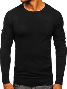 Basic férfi pulóver fekete színben Bolf YY01