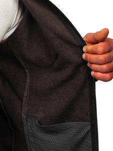Fekete férfi átmeneti softshell dzseki Bolf HM188