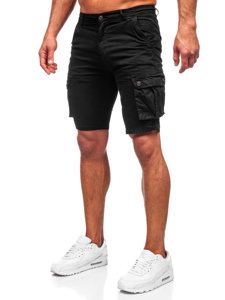 Fekete színű férfi katonai short rövidnadrág Bolf BB70012