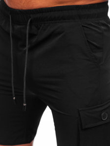 Fekete színű férfi katonai short rövidnadrág Bolf DC469