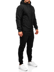 Fekete színű férfi melegítő együttes kapucnival Bolf 3A150