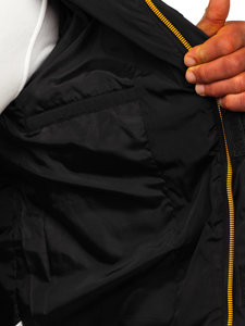 Fekete színű steppelt téli férfi dzseki Bolf 7M806