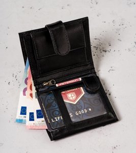 Férfi bőrpénztárca fekete 19218