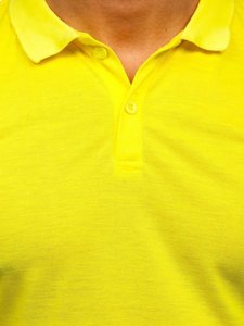 Férfi galléros póló sárga-neon színben Bolf GD02