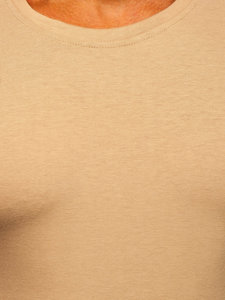 Férfi póló minta nélkül bézs színben Bolf 2005-91