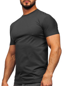 Férfi póló minta nélkül grafit színben Bolf MT3001