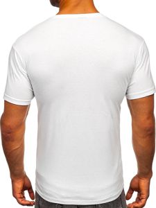 Férfi póló mintával fehér Bolf 142174