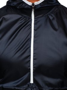 Gránátkék színű átmeneti férfi anorak sportdzseki kapucnival BOLF 5061