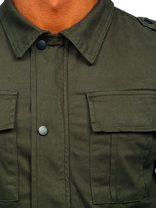 Khaki színű átmeneti férfi pamutdzseki Bolf 10290