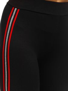 Női leggings fekete-piros Bolf 82331