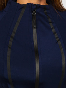 Női pulcsi kapucni nélkül gránátkék színben Bolf HH020
