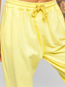Női szabadidőnadrág sárga színben Bolf 0011