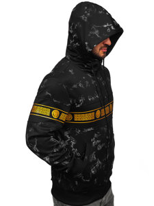Nyitható fekete színű férfi pulcsi kapucnival Bolf 27B8125