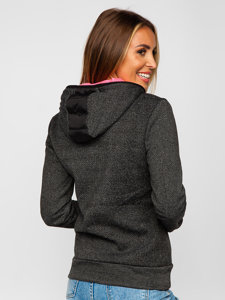 Steppelt átmeneti női dzseki kapucnival fekete színben Bolf KSW4001