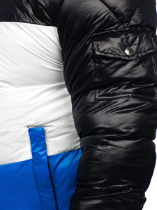 Steppelt téli férfi dzseki fekete-kék színben Bolf 6593