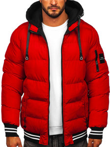 Steppelt téli férfi dzseki piros színben Bolf 7322