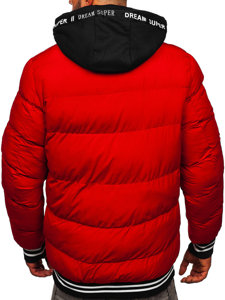 Steppelt téli férfi dzseki piros színben Bolf 7322