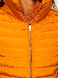 Steppelt téli női dzseki kapucni nélkül camel színben Bolf 23063