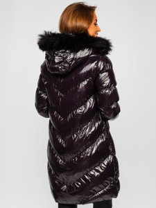 Steppelt téli női dzseki kapucnival fekete színben Bolf 23069