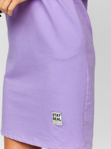 Szabadidős női ruha lila színben Bolf 633
