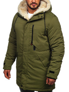 Téli férfi parka khaki színben Bolf 22M38