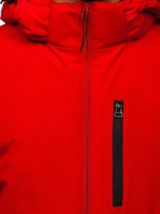 Téli férfi sportdzseki piros színben Bolf HH011