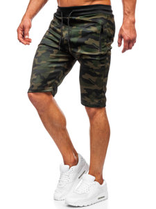 Terepmintás férfi rövid szabadidőnadrág khaki színben Bolf HL9217